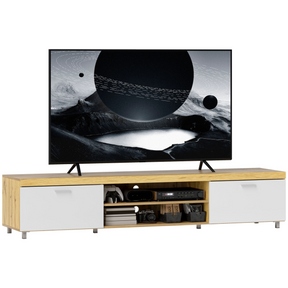 HOMCOM light brown modern TV unit