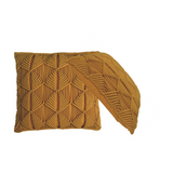 Artisan Furniture Esmi Hand Woven Cushion Set of 2 – Plump Filling, Modern Home Decor, Mustard