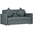 HOMCOM 2 seater sofa bed with storage