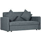 HOMCOM 2 seater sofa bed with storage