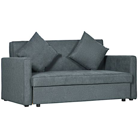 HOMCOM 2 seater sofa bed with storage