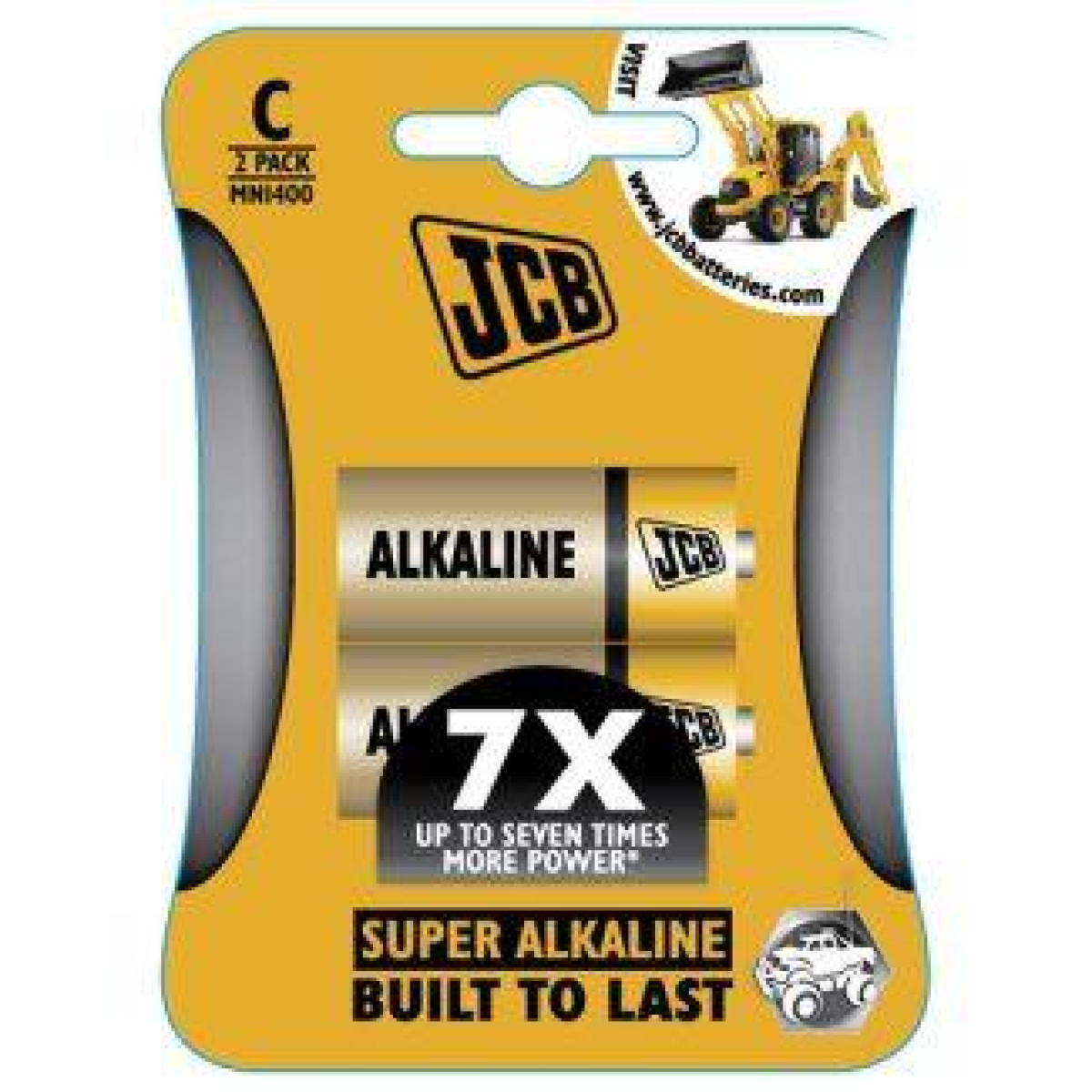 JCB Super Alkaline C Size LR14 Batteries – Pack of 2, Long-Lasting Power for Medium & High Drain Devices