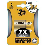 JCB Super Alkaline C Size LR14 Batteries – Pack of 2, Long-Lasting Power for Medium & High Drain Devices