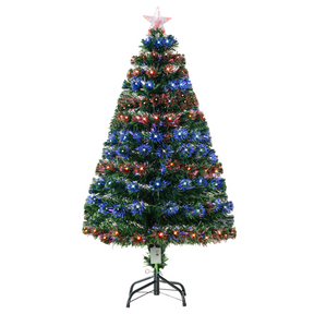 4ft multi-coloured fibre optic Christmas tree