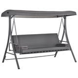 Grey 2-in-1 swing bench hammock bed