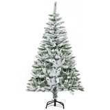 HOMCOM 5ft snow flocked Christmas tree