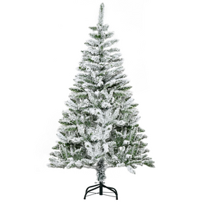 HOMCOM 5ft snow flocked Christmas tree