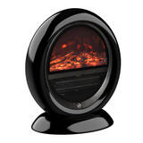 HOMCOM Freestanding Electric Fireplace Heater, 1500W with Rotatable Head, Flame Effect & Overheat Protection
