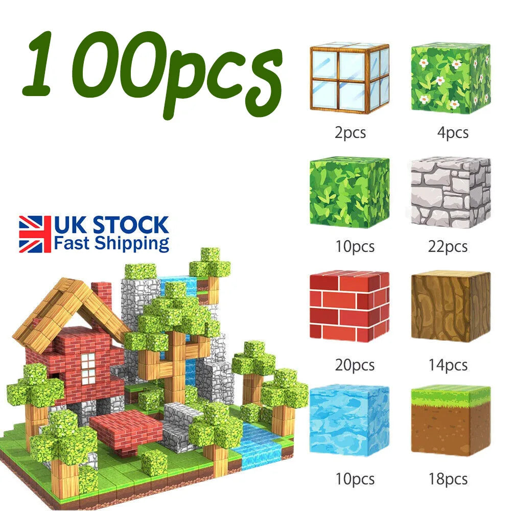 100-Piece Magnetic Building Blocks Set for Kids – Creative Educational Construction Toy for Ages 3+