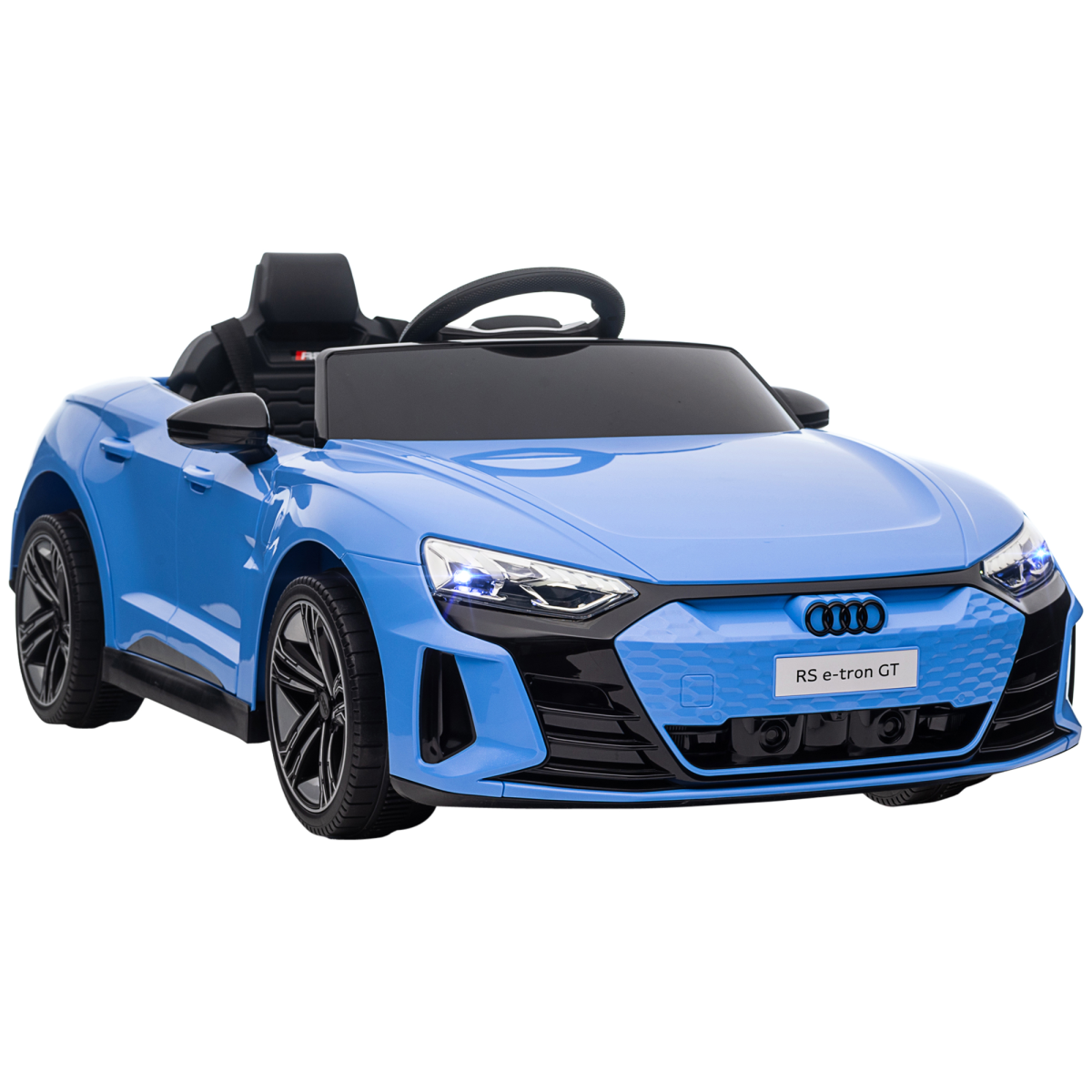 HOMCOM Licensed Audi RS e-tron GT 12V Kids Electric Ride On Car with Remote Control & Music, Blue