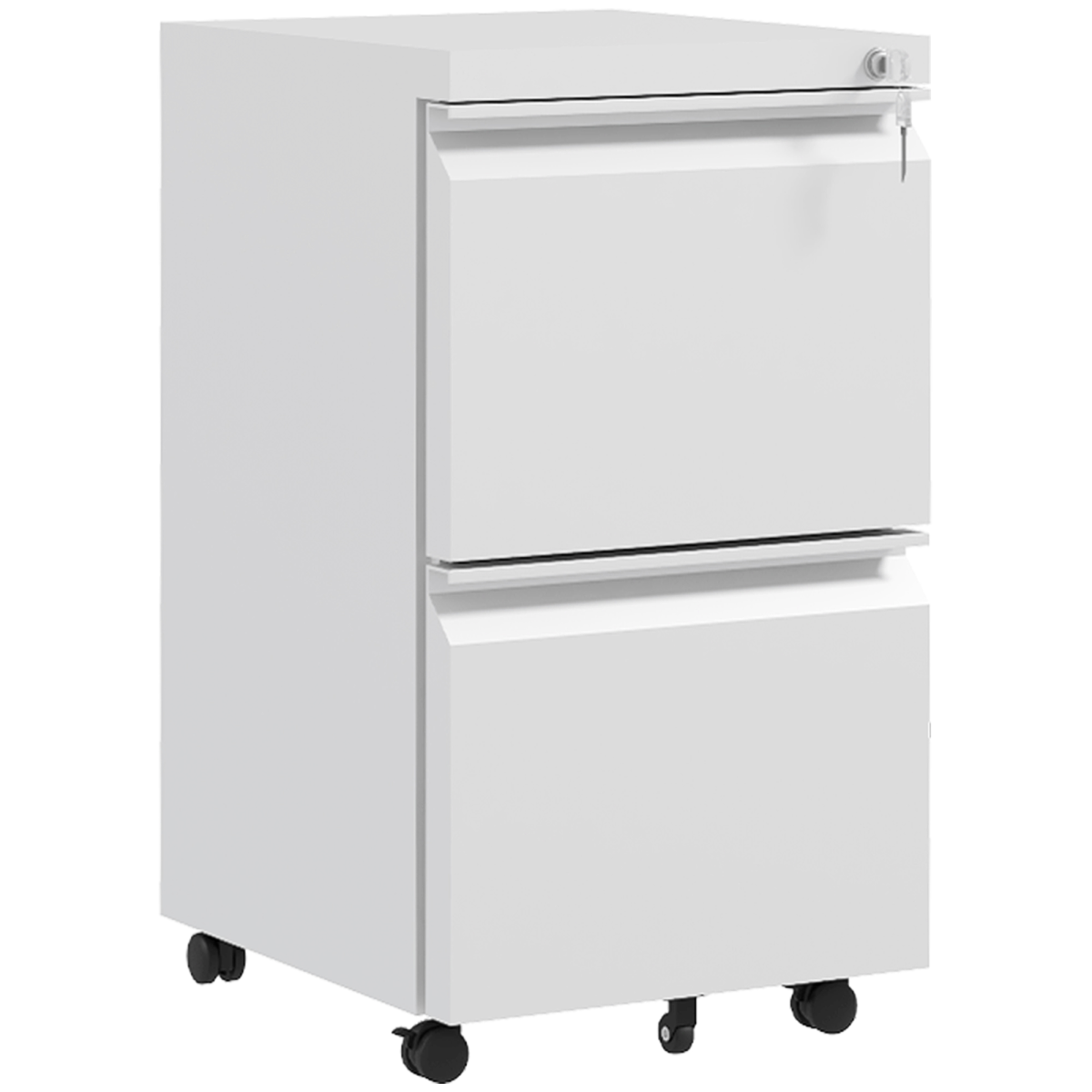 Vinsetto white 2 drawer lockable file cabinet