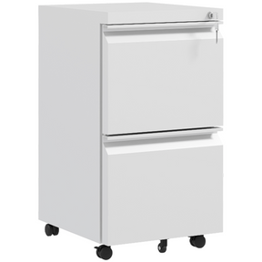 Vinsetto white 2 drawer lockable file cabinet