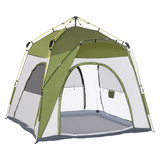 Outsunny 4 Man Pop Up Tent with Automatic Hydraulic Frame – Dome Camping Shelter for Festivals & Hiking