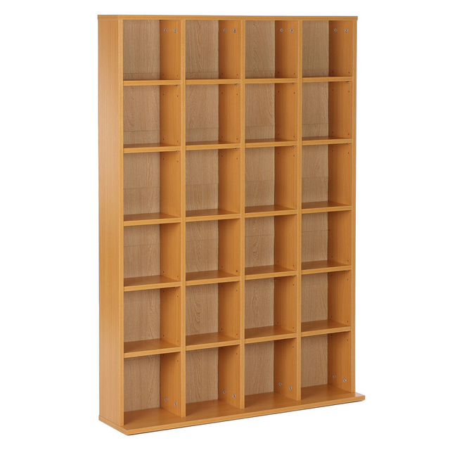 Beech CD DVD shelving unit