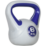 SPORTNOW 6kg Kettlebell with Wide Handle & Flat Base – Home Gym Strength Training Weight, Purple and Grey