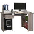 Grey L-shaped corner desk