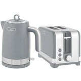 HOMCOM Kettle and Toaster Set with 3000W 1.7L Rapid Boil Kettle and 2-Slice Toaster – Textured Grey