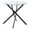 Round glass side table