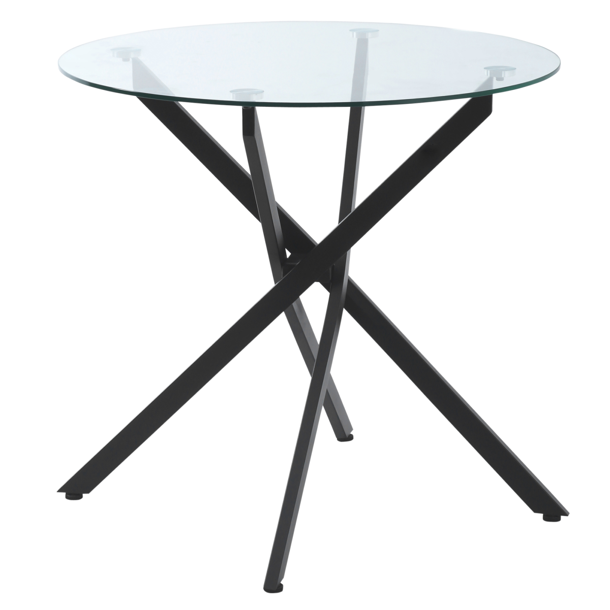 Round glass side table
