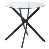 Round glass side table