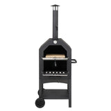 Outdoor Wood-Fired Pizza Oven Kit with Pizza Stone, Peel & Grill Rack – Portable Garden & Camping Pizza Oven