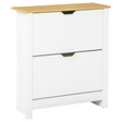 White 12-pair shoe cabinet