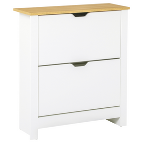 White 12-pair shoe cabinet