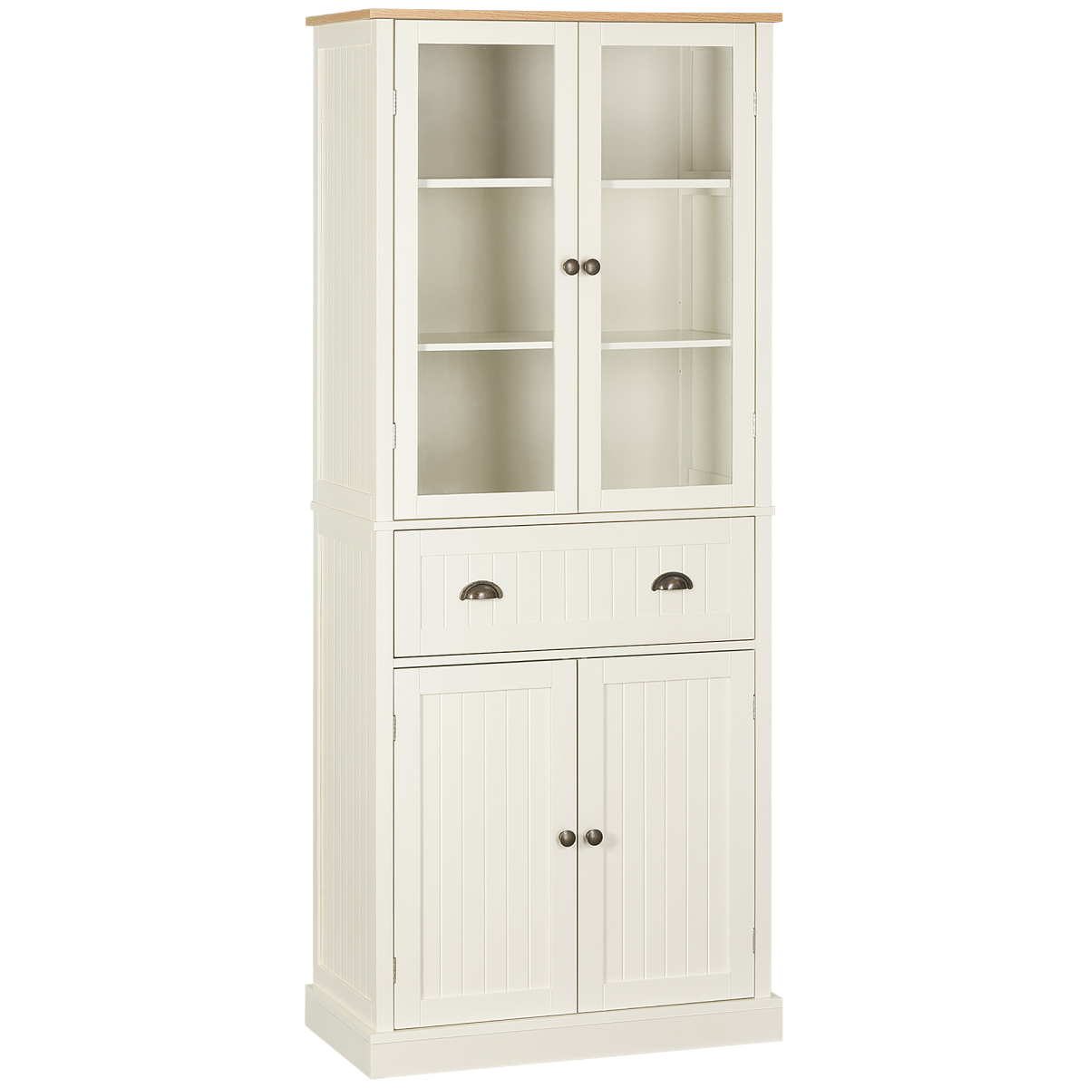 Cream 5-tier kitchen pantry