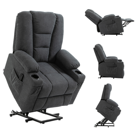 HOMCOM grey electric riser recliner chair