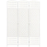 HOMCOM 3 Panel Folding Room Divider, Hand-Woven Paper Rope & Bamboo Privacy Screen – Living Room Partition