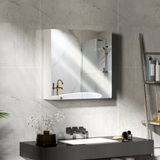 Wall-Mounted Bathroom Mirror Cabinet with Soft-Close Doors & Adjustable Shelf – 60 x 60cm, White