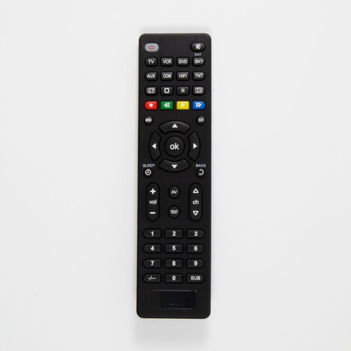 Daewoo 12-in-1 Universal Remote Control – Easy Setup, Ergonomic Design for TVs, DVD and Blu-ray Players