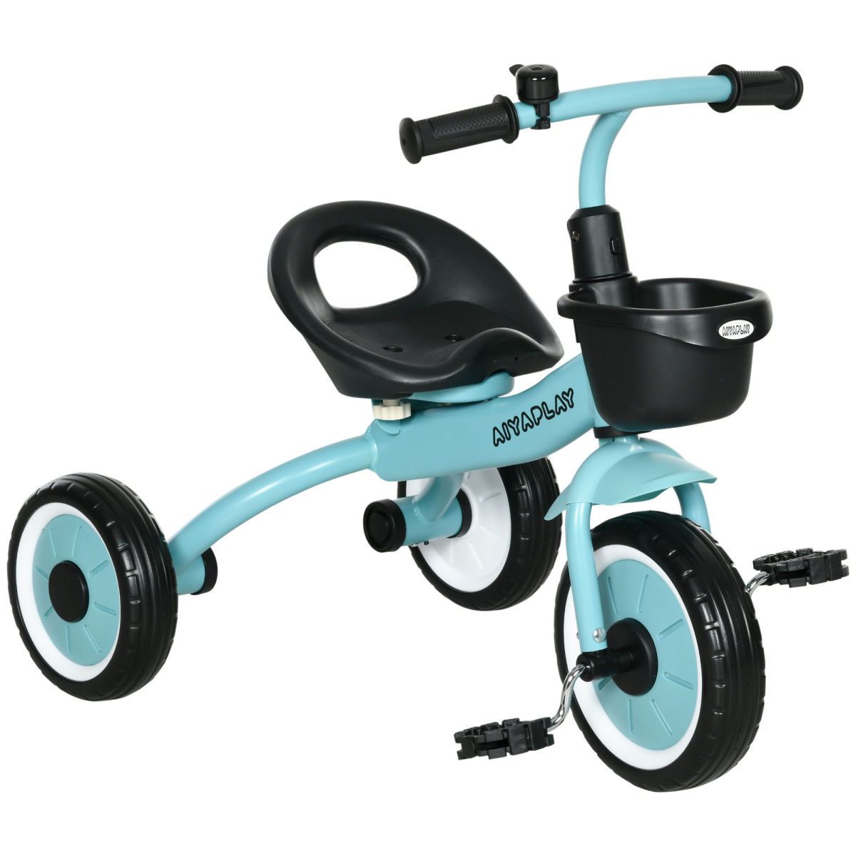 AIYAPLAY Kids Tricycle with Adjustable Seat, Bell & Basket – Ages 2-5 Years, Blue