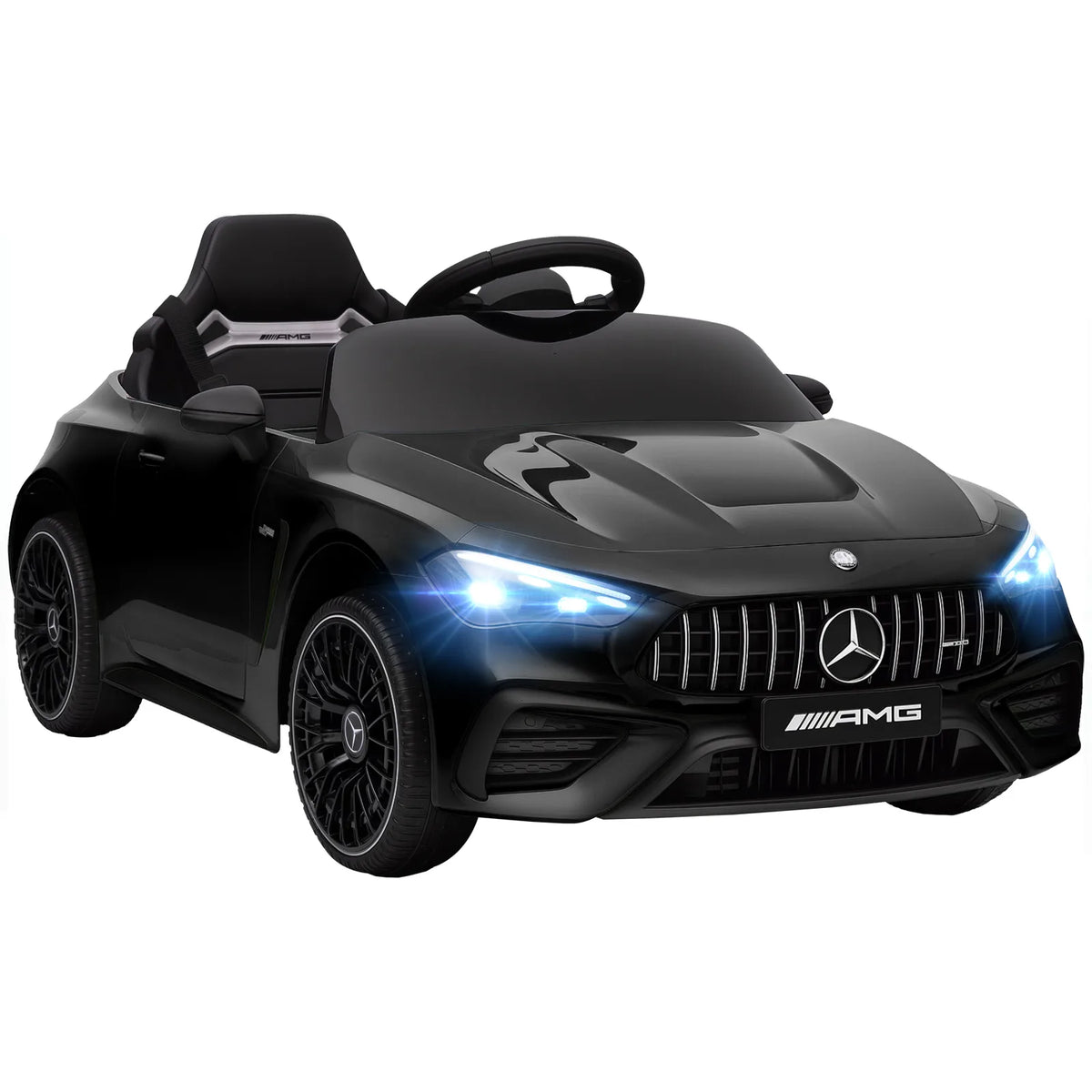 AIYAPLAY Licensed Mercedes-AMG 12V Kids Ride-On Car with Remote Control, USB & MP3 – Ages 3–6, Black
