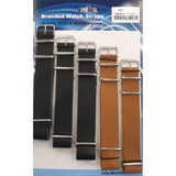 Black and Brown Quality Leather Watch Straps, 18mm – Pack of 5
