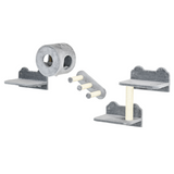 PawHut Four-Piece Wall-Mounted Cat Tree with Platforms, Steps, Perch & Cat House – Climbing Shelves, Grey