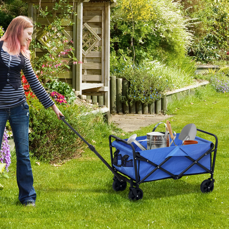 Folding hand truck trolley with cargo bag