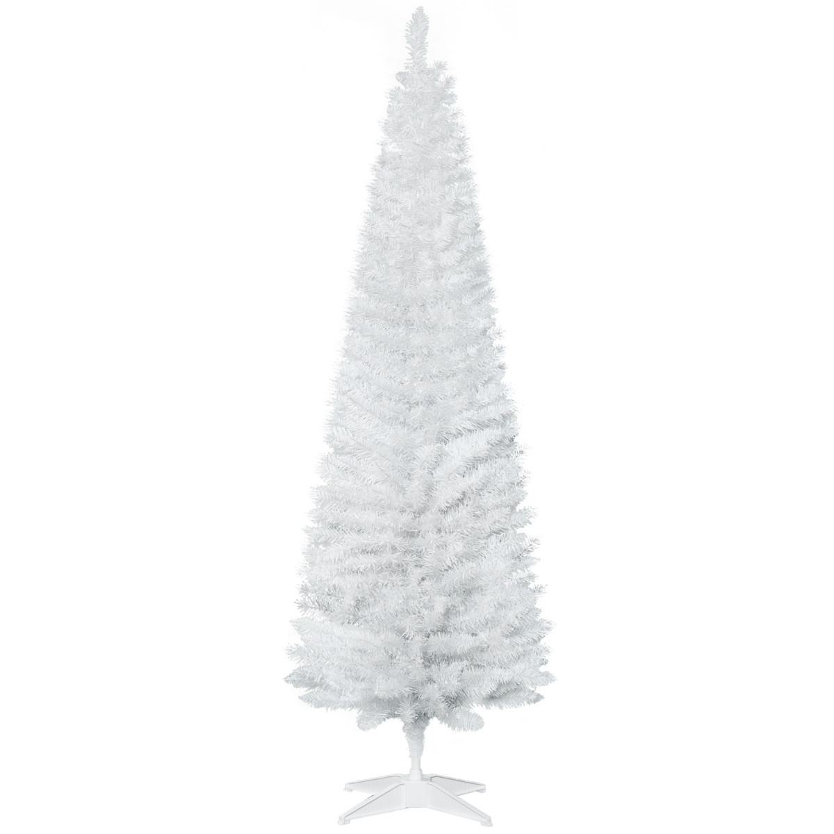 6ft white slim pencil artificial Christmas tree