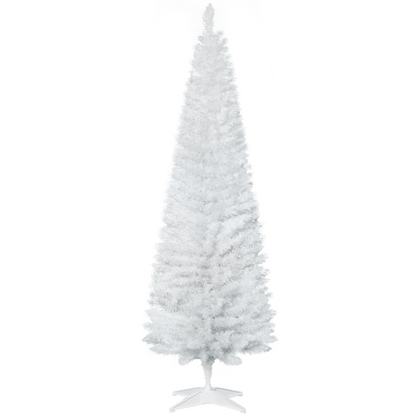 6ft white slim pencil artificial Christmas tree
