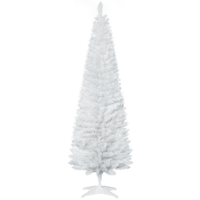 6ft white slim pencil artificial Christmas tree