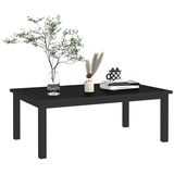 Outsunny Aluminium Outdoor Coffee Table with Slatted Top – Patio Garden Table, Black, 100x60cm