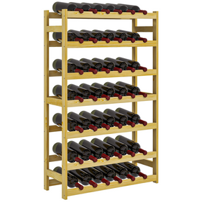 HOMCOM 42 bottle wooden wine rack