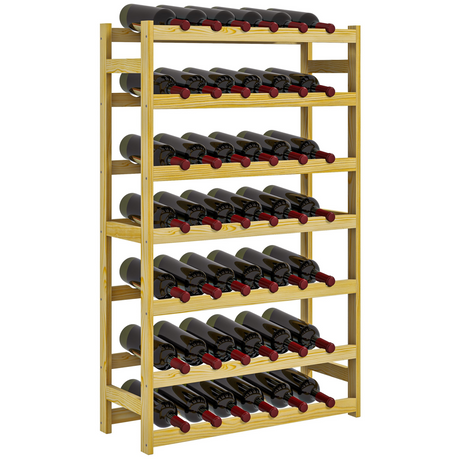 HOMCOM 42 bottle wooden wine rack