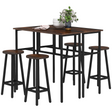 HOMCOM 6-piece industrial bar table set
