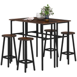 HOMCOM 6-piece industrial bar table set