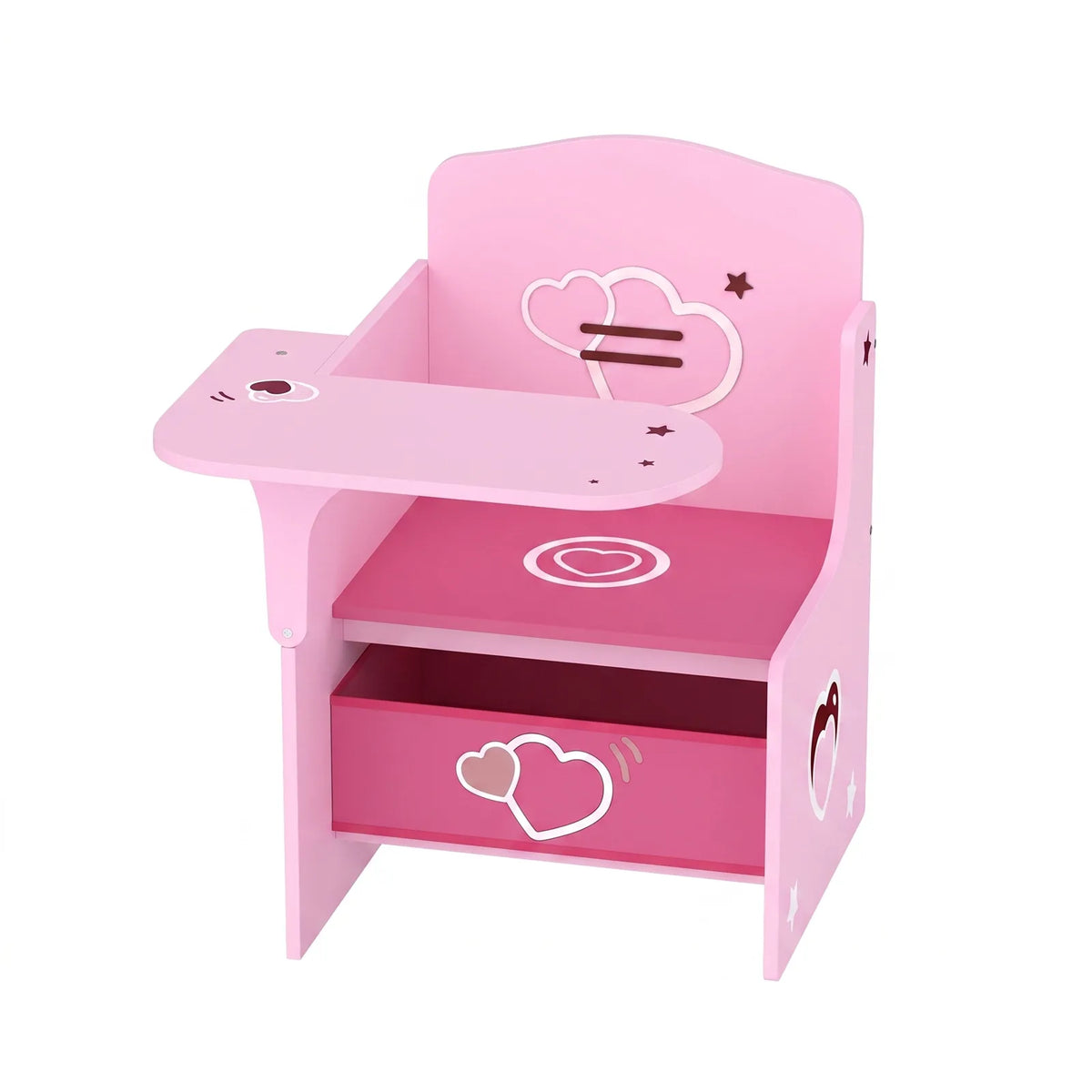 AIYAPLAY Kids Table and Chair Set with Storage Bin – Desk for Play, Reading and Painting, Ages 3–5, Pink