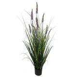Leaf 125cm Artificial Lavender Grass Plant in Weighted Pot – Realistic Faux Greenery