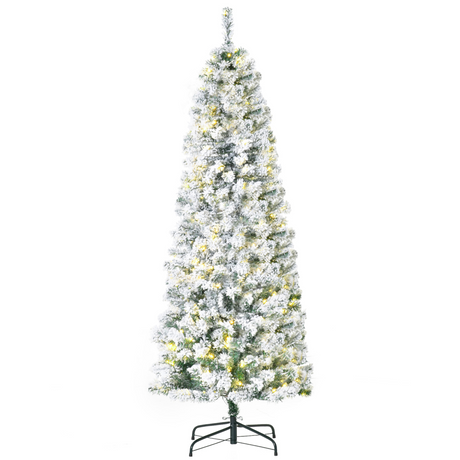 6ft pre-lit snow flocked Christmas tree