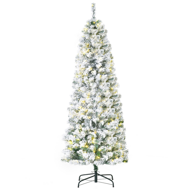 6ft pre-lit snow flocked Christmas tree