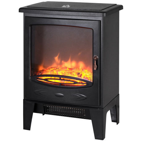 Freestanding electric fireplace heater